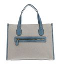 GUESS G Status Compartment Tote Natural / Light Denim