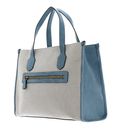 GUESS G Status Compartment Tote Natural / Light Denim