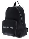 Calvin Klein CKJ Sculpted Campus Backpack 40 Mono Black / Metallic Logo