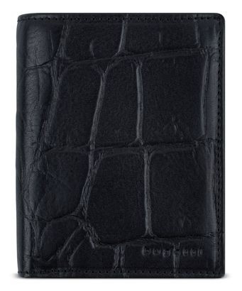 bugatti Upright Wallet With Flap Black