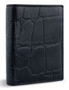 bugatti Upright Wallet With Flap Black