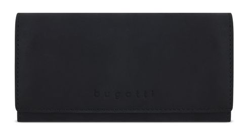 bugatti Ladies Long Wallet With Flap Black