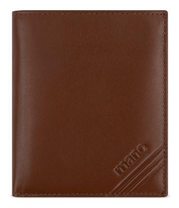 mano Don Antonio RFID Coin Wallet Cognac