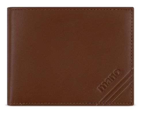 mano Don Antonio RFID Coin Wallet Cognac