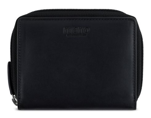 mano Don Andrea RFID Lady Zip Wallet Black