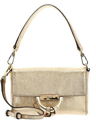 abro Leather Shimmer Crossbody Bag Temi Gold