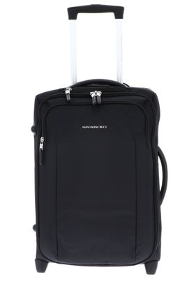 Mandarina Duck Zephyr Sac à dos à roulettes, bleu dress, 54 x 20 x 37 centimeters, Trolley a due ruote in tessuto morbido ad effetto 3D