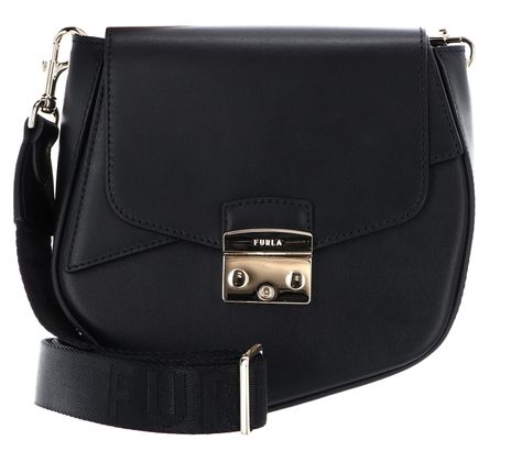 FURLA Light Gold Crossbody Nero