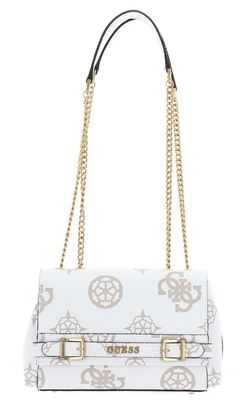 GUESS Sestri Logo Convertible Crossbody Flap White Logo
