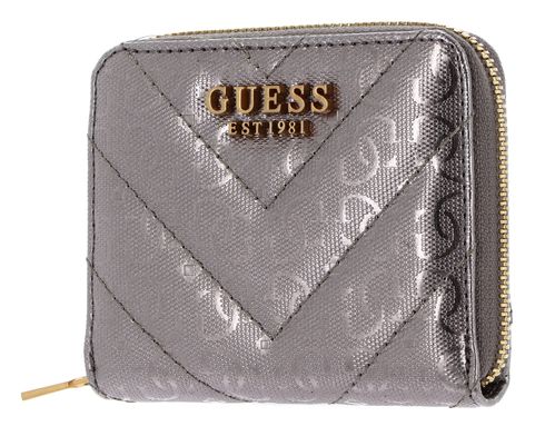 GUESS Jania Small Zip Around Pewter