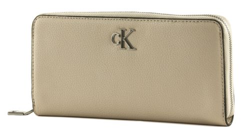 Calvin Klein CKJ Minimal Monogram Zip Around Stone