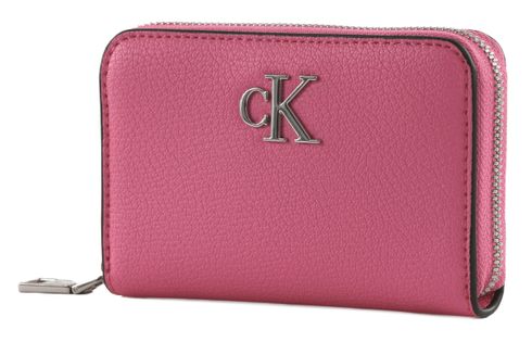 Calvin Klein CKJ Minimal Monogram Zip Around Wallet M Pink Amour