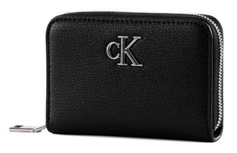 Calvin Klein CKJ Minimal Monogram Zip Around Wallet M Black
