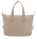 MANDARINA DUCK Mellow Leather Bowling Bag Warm Taupe
