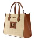 GUESS G Status 2 Compartment Tote Natural / Cognac GUESS G Status 2 Compartment Tote Natural / Cognac