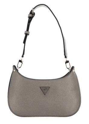 GUESS Meridian Mini Top Zip Shoulder Bag Pewter