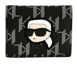 KARL LAGERFELD K / Ikonik 2.0 Mono CC Bifold Wallet Black KARL LAGERFELD K / Ikonik 2.0 Mono CC Bifold Wallet Black