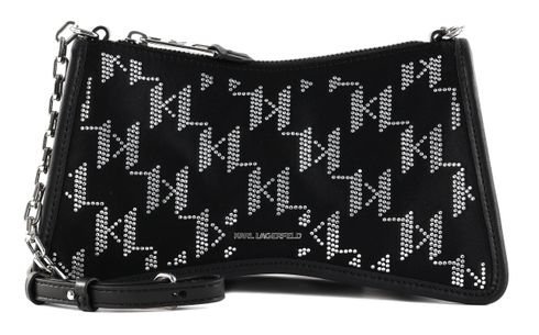 KARL LAGERFELD K / Seven Element Sp Crossbody Bag Rhinestones Black