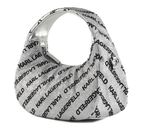 KARL LAGERFELD K / Evening Kushion Hobo Rhinestones S Silver