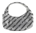 KARL LAGERFELD K / Evening Kushion Hobo Rhinestones S Silver