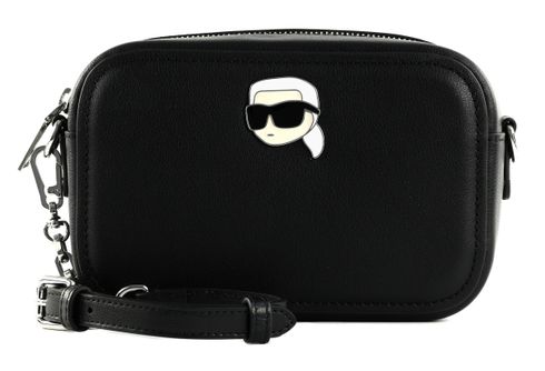 KARL LAGERFELD K / Ikonik 2.0 Leather Camera Bag Black