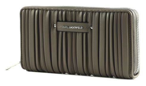 KARL LAGERFELD K / Ikonik 2.0 Continental Zip Wallet Dark Taupe