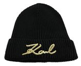 KARL LAGERFELD K / Signature Wool Beanie Black KARL LAGERFELD K / Signature Wool Beanie Black