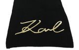 KARL LAGERFELD K / Signature Wool Knit Scarf Black KARL LAGERFELD K / Signature Wool Knit Scarf Black