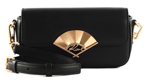 KARL LAGERFELD K / Signature Fan Crossbody Bag S Black