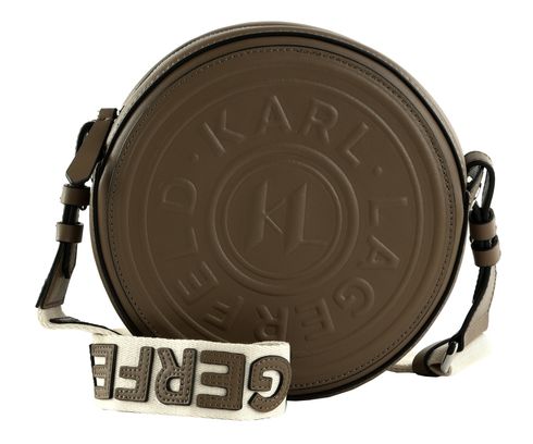 KARL LAGERFELD K / Circle Round Crossbody Patch Dark Taupe