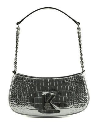 KARL LAGERFELD K / Kameo Shoulderbag Croco Silver