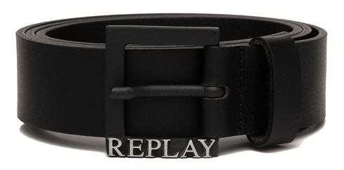 REPLAY Leather Belt W90 Black