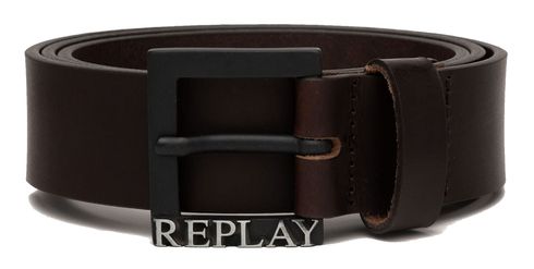 REPLAY Leather Belt W110 Brown Three