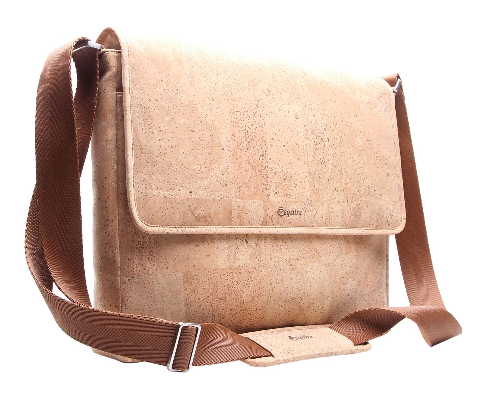 Esquire Kork Messenger Bag Natural Esquire Kork Messenger Bag Natural