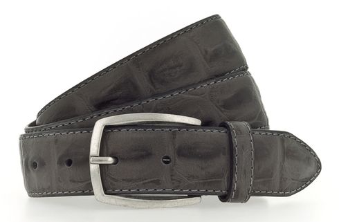 Vanzetti 35mm Leather Belt W85 Medium Grey