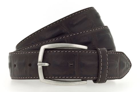 Vanzetti 35mm Leather Belt W90 Dark Brown