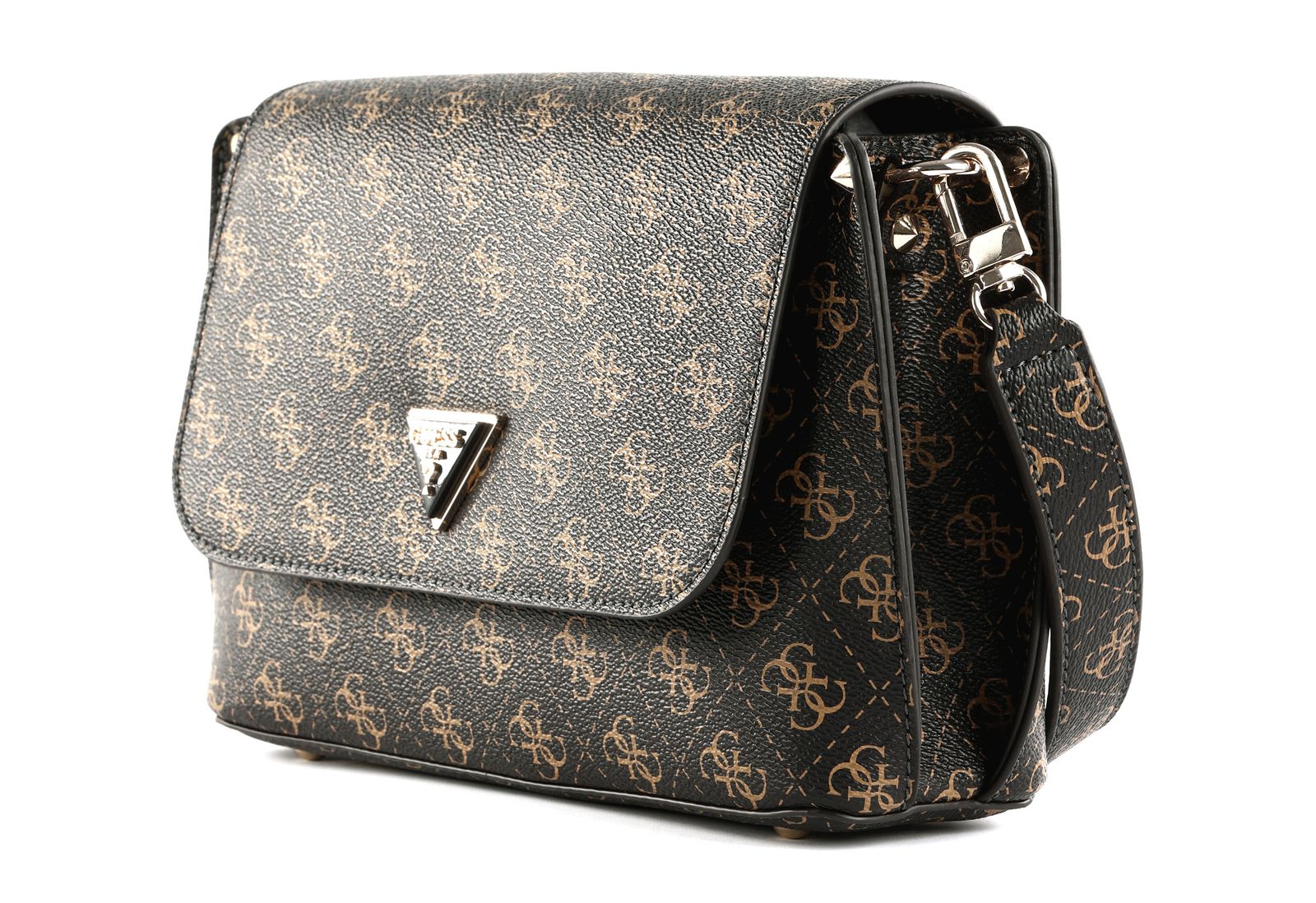 ★ ★L BADGE LOGO FLAP CROSS BAG Anne Klein E/W Embossed Logo Flap Shoulder Bag with Turn