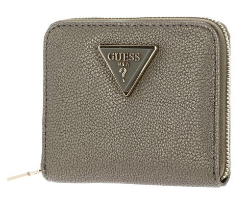 GUESS Meridian Small Zip Around Wallet Pewter