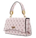 GUESS Masie Top Handle Flap Bag Light Rose Logo