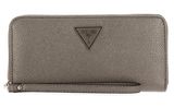 GUESS Meridian SLG Large Zip Around Wallet Pewter GUESS Meridian SLG Large Zip Around Wallet Pewter