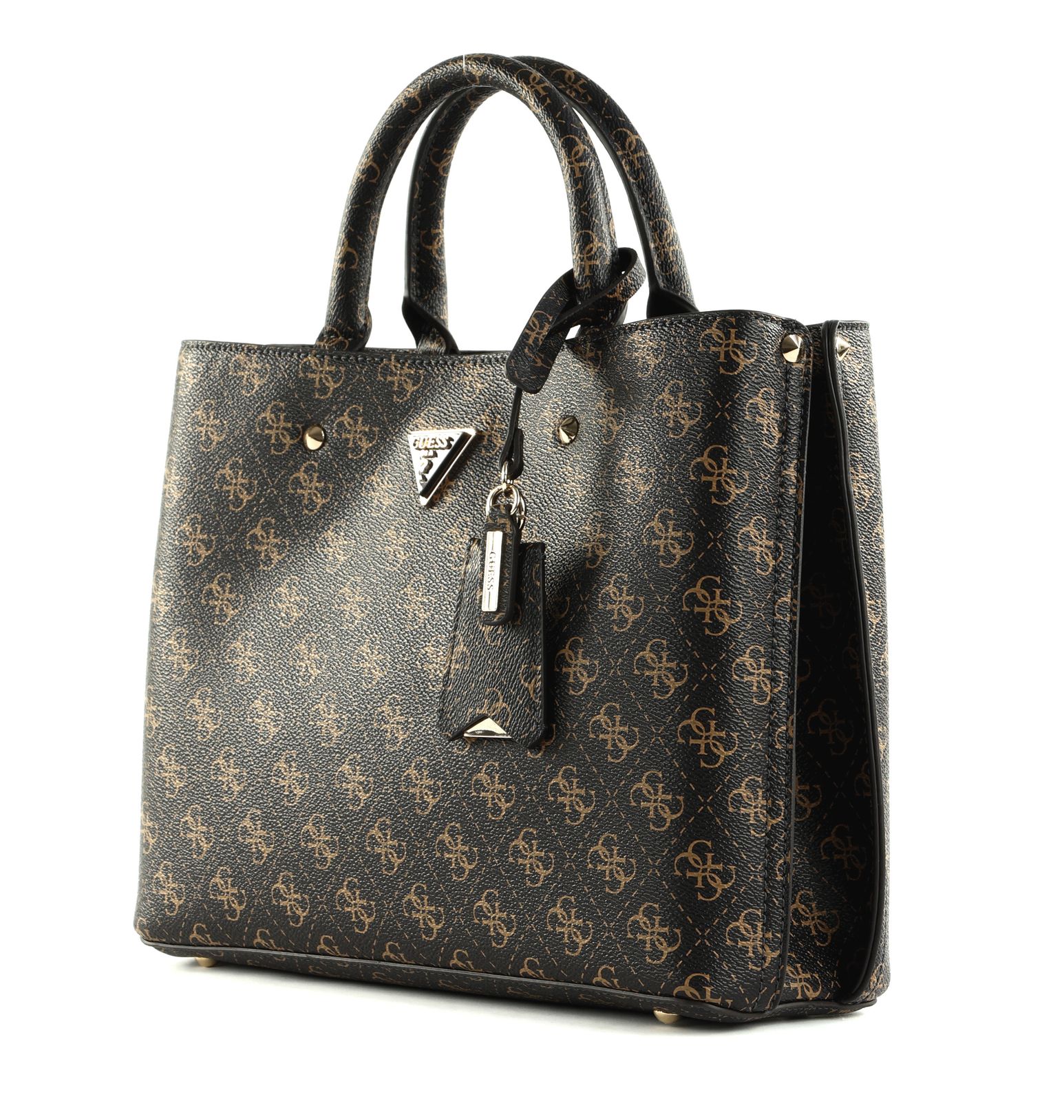 GUESS shoulder bag Meridian Girlfriend Satchel Brown Logo | Buy  