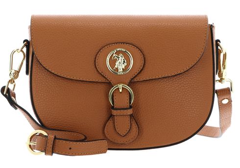 U.S. POLO ASSN. Florence Arlington Flap Crossbody Leather Light Tan