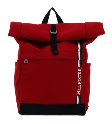 TOMMY HILFIGER TH Monotype Rolltop Backpack Primary Red