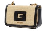 GUESS G Status Mini Crossbody Flap Bag Natural / Black GUESS G Status Mini Crossbody Flap Bag Natural / Black