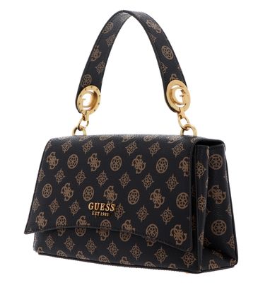 GUESS cross body bag Masie Top Handle Flap Bag Mocha Logo | Buy 