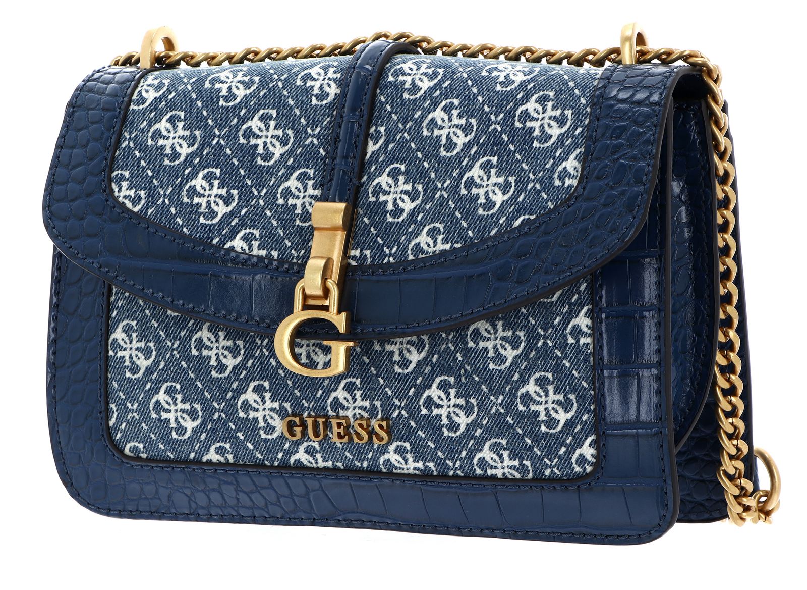 GUESS G James Logo Convertible Xbody Flap Bag Denim Logo | Buy 