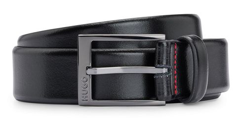 HUGO Garney Sz35 Leather Belt W85 Black