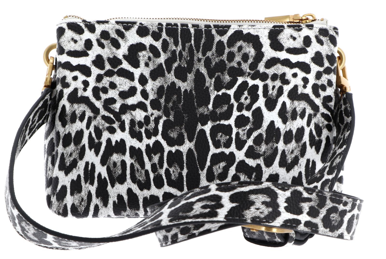 GUESS Schultertasche Laryn Double Zip Crossbody Bag Leopard modeherz