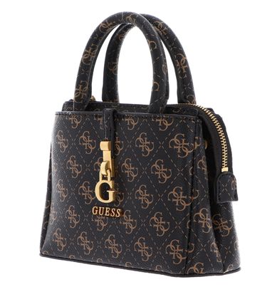 GUESS cross body bag G James Logo Mini Satchel Bag Brown Logo  