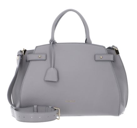 COCCINELLE Kliche Handbag Grained Leather Light Grey